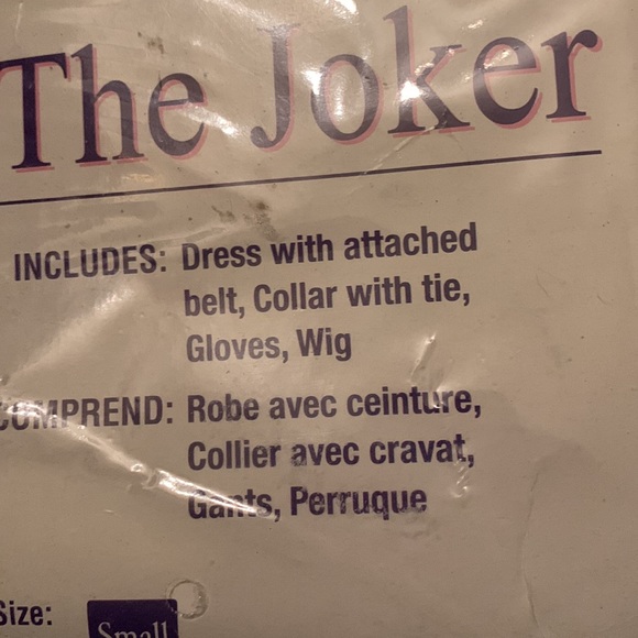 Secret wishes the joker costume size small - Picture 3 of 3